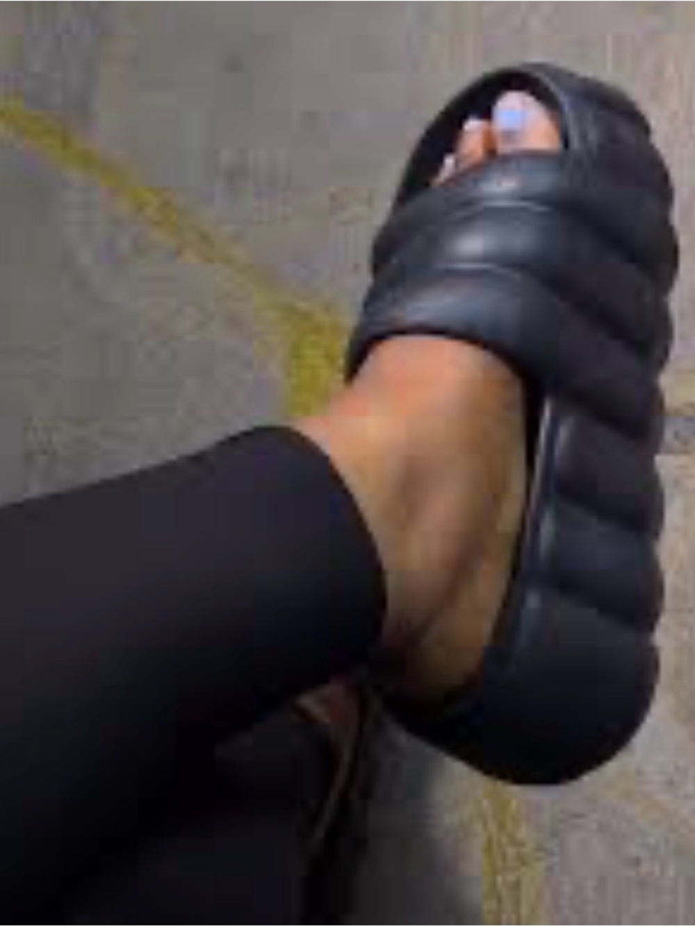 Summer is here…American Eagle Outfitters Quilted Padded Slide Sandal - Black